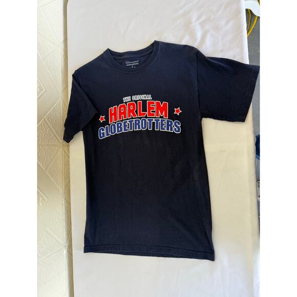 The Original HARLEM GLOBETROTTERS t-shirt Size small Champion Navy - Picture 5 of 9